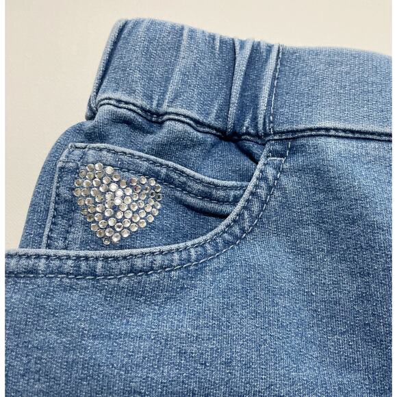 Quaker Factory Dream Jeannes Shorts, Size L  with Rhinestone - Picture 4 of 7